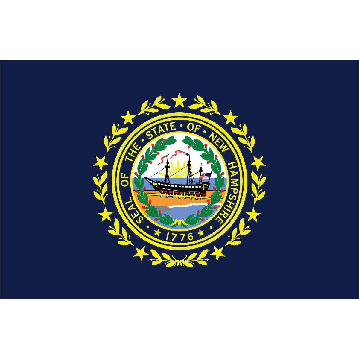 New Hampshire State Flag Flag of New Hampshire Colonial Flag