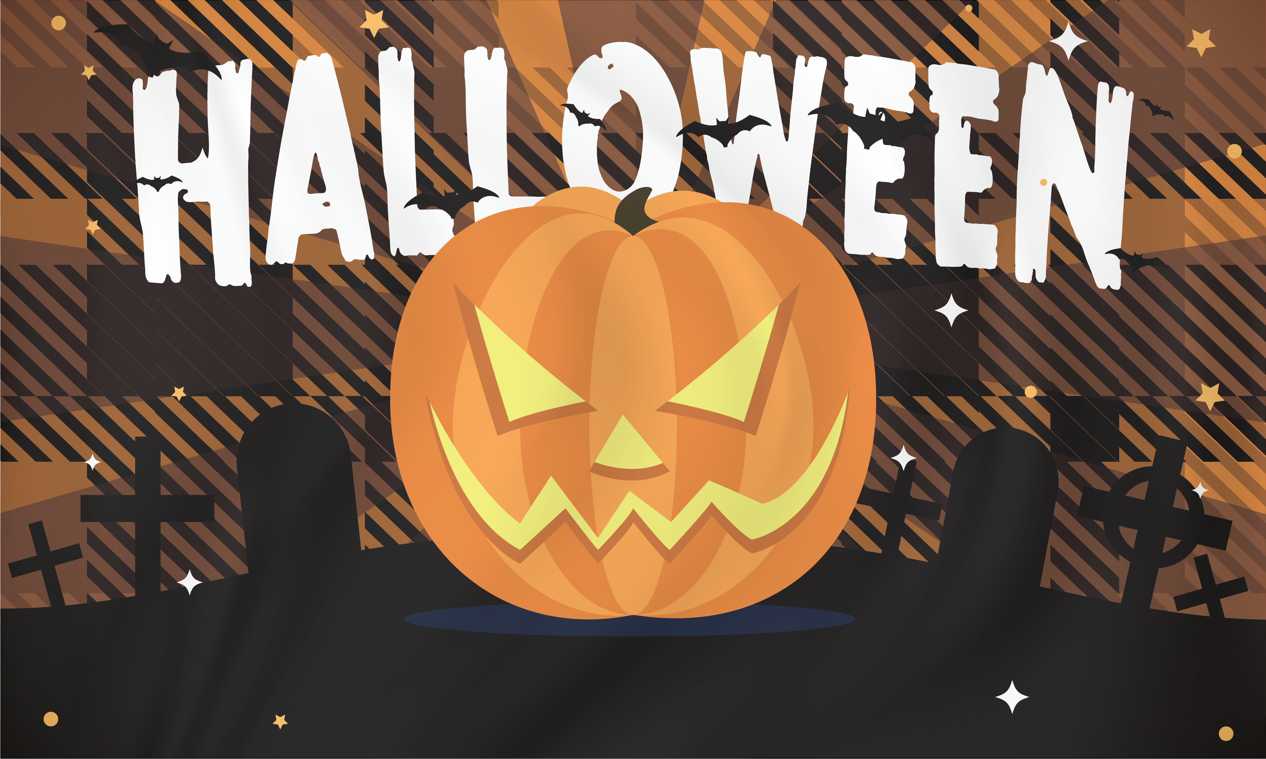 Halloween Jack O' Lantern 3'x5' Nylon Flag