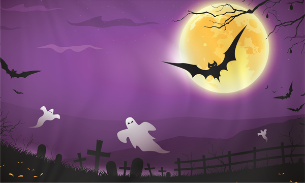 Halloween Graveyard 3'x5' Nylon Flag