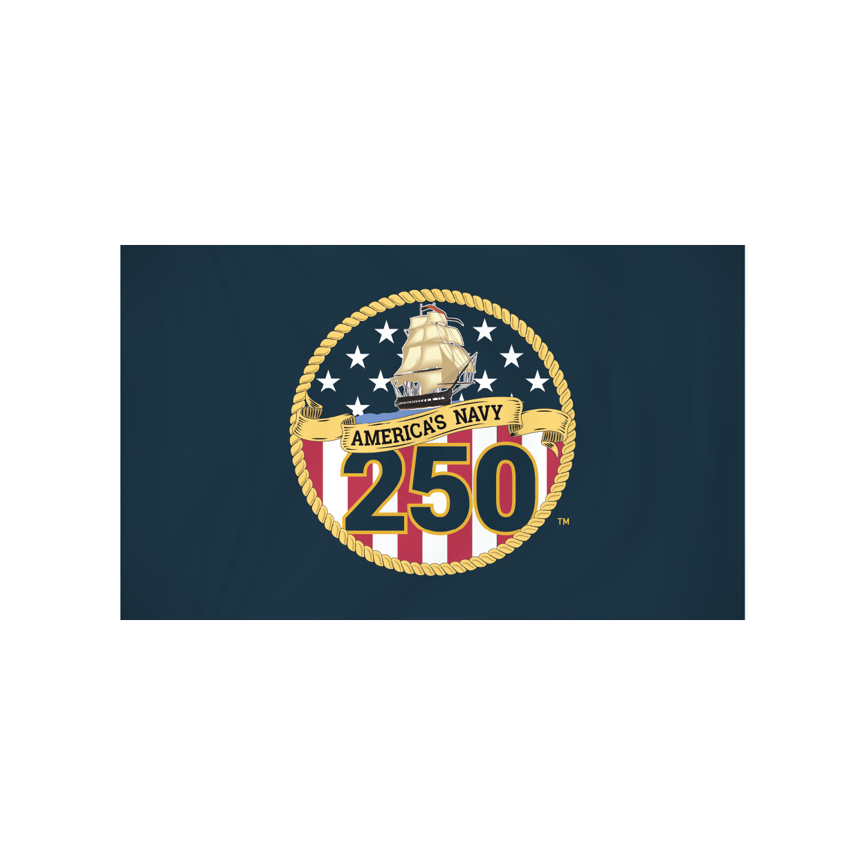 3'x5' Navy 250 Flag