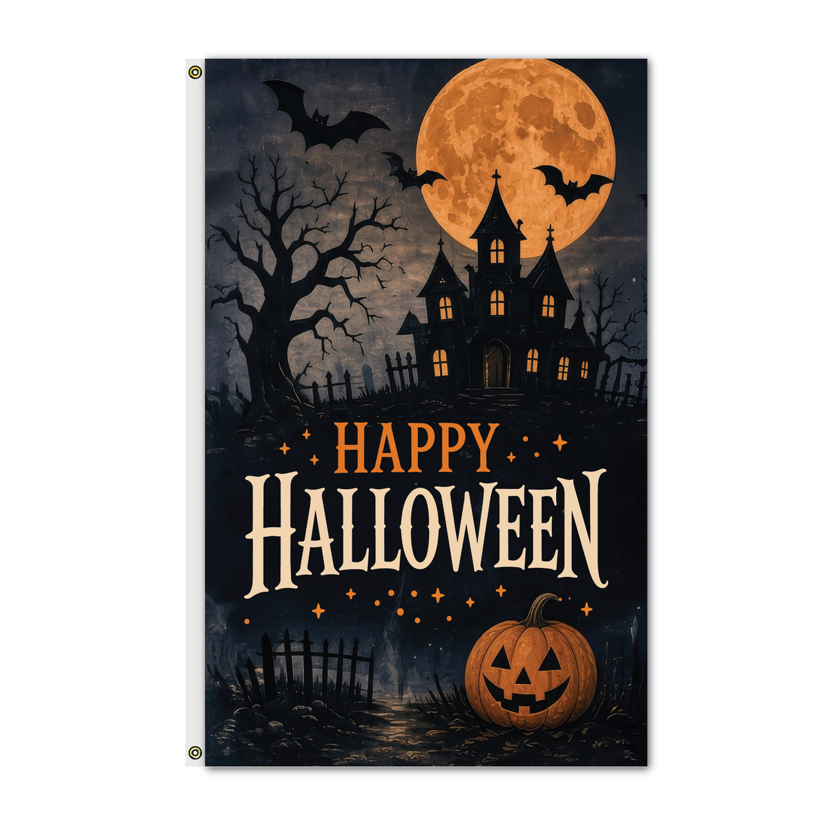 Happy Halloween House 5'x3' Flag