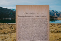 Declaration of Independence Vertical Banner Display