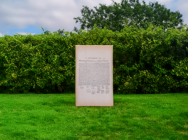 Declaration of Independence Vertical Banner Display