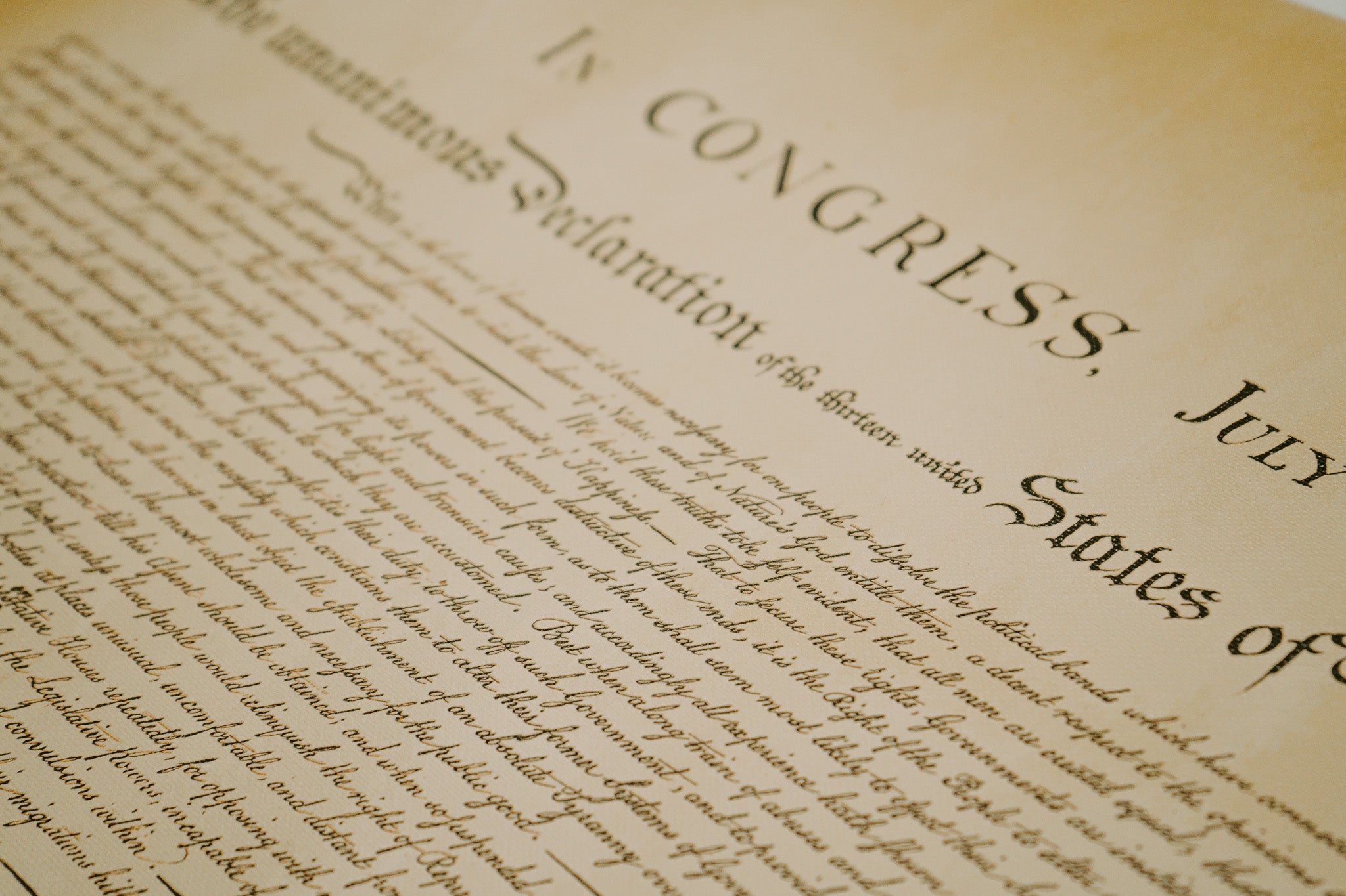The Declaration of Independence: Canvas Edition