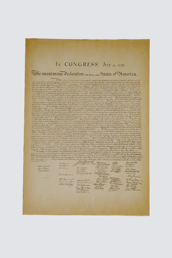 The Declaration of Independence: Canvas Edition