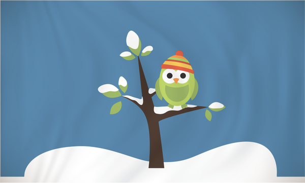 Holiday Owl 3'x5' Nylon Flag
