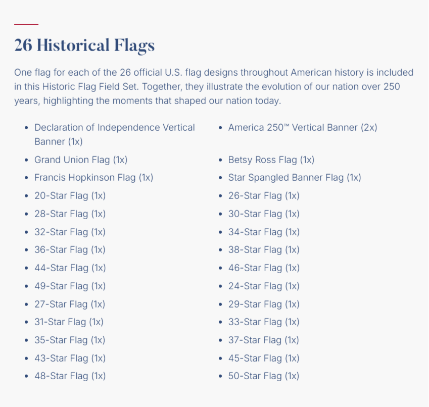 26 Historic Flag Set