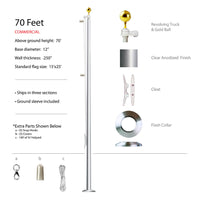 70 Foot Commercial Flagpole