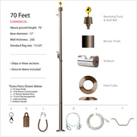 70 Foot Commercial Flagpole