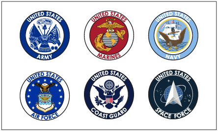 6 Branches of the Military, 3x5
