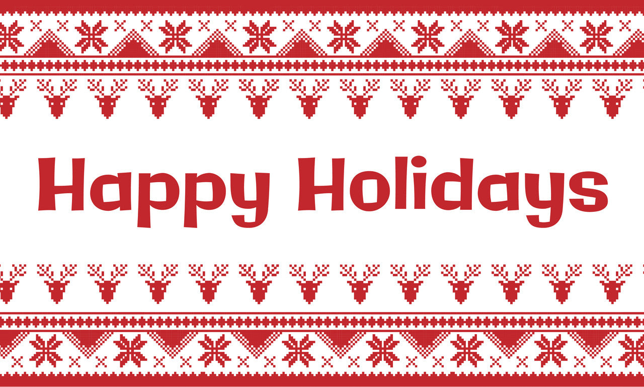 Happy Holidays 3'x5' Nylon Flag