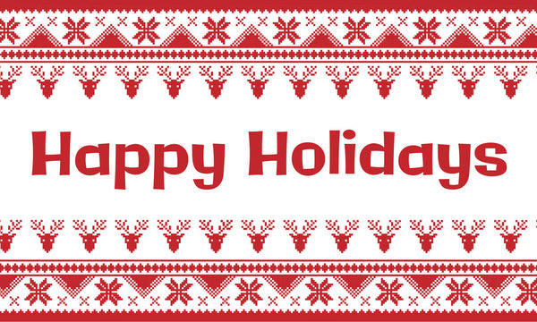 Happy Holidays 3'x5' Nylon Flag