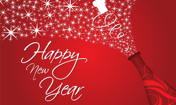 New Year Red 3'x5' Nylon Flag