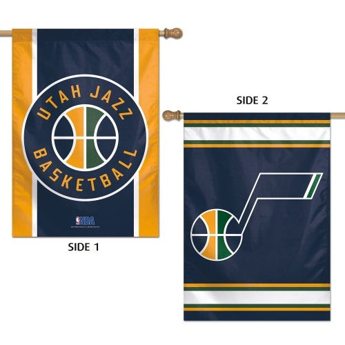 UTAH JAZZ VERTICAL FLAG 2 SIDED 28" X 40"