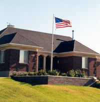 Ground Mount 20 ft x 3 in diameter Aluminum 1-piece Flagpole with 3'x5' Nylon US Flag