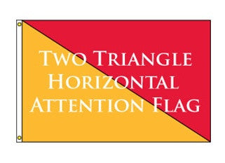 Two Triangle Horizontal Attention Flag