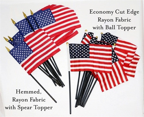 Hand Held Flags USA - 1 Dozen