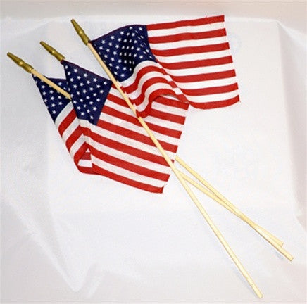 Hand Held Flags USA - 1 Dozen