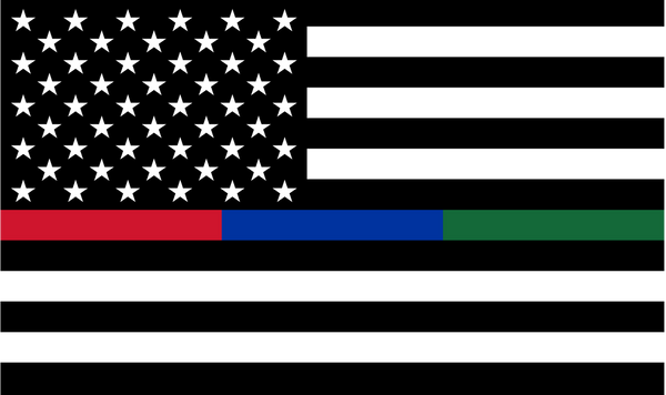 Black and white flag hot sale with blue stripe