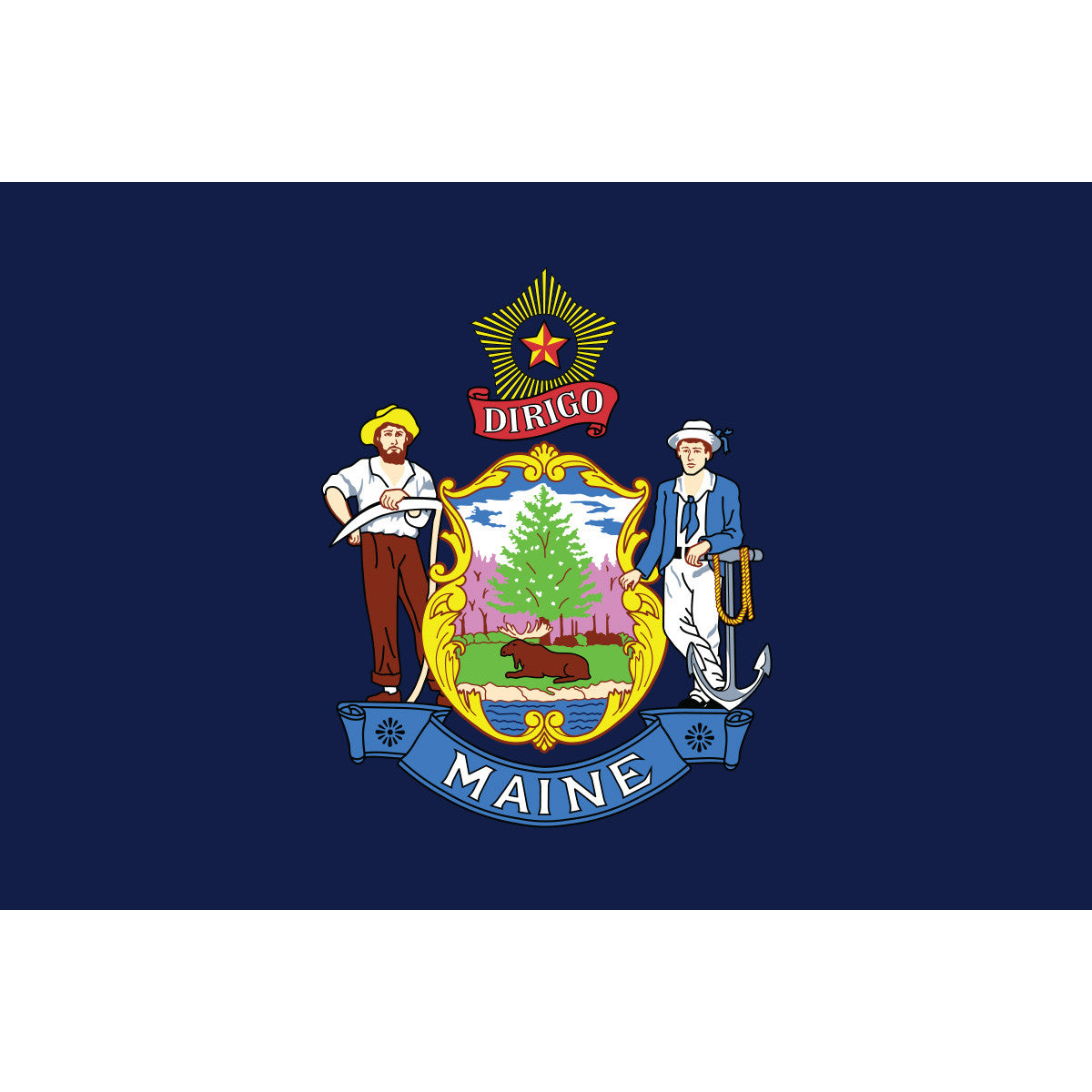 Maine State Flags