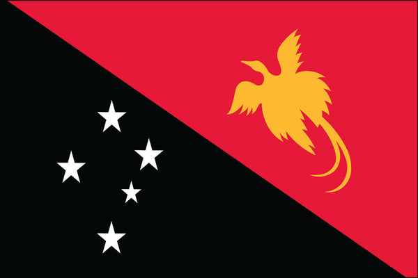 3x5 Papua New Guinea Flag - 100% Polyester, Printed, With Grommets - Trade Winds